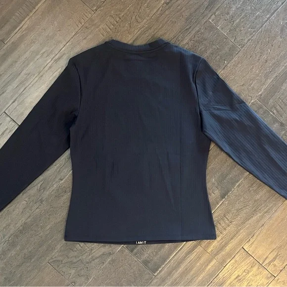 NWT RHONE Modern Rib Long Sleeve Tee | Black | Size Small - Picture 3 of 8